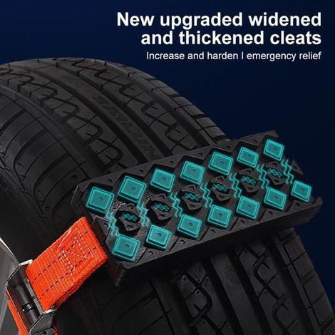 HOXILEELEOChaîne de pneu - HELLOVE - Dispositif de traction - Noir - Compatible SUV et camion - 110 cm (1/4)