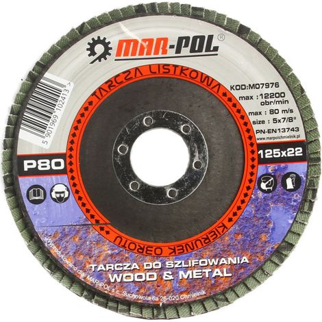 Mola abrasiva P80x125mm disco lamellare PER rettifica lamellare (1/5)