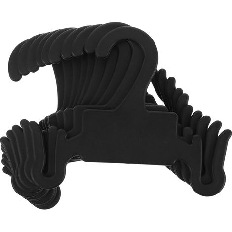 de 10 crochets de suspension à chaussures en plastique noir (1/5)