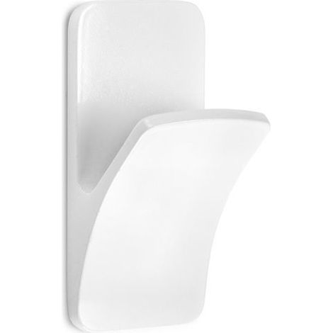 Percha Baño Simple Blanco 1,8 kg  - Colgador "Rama" con adhesivo water resistant (1/2)