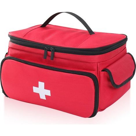 Trousse de Secours Vide Étanche, Trousse Pharmacie Voyage de Grande Capacité, Portable Sac de Médecine AVCE Sangle, Sac DUrgence Médical pour Activités de Plein Air,Maison,Voyages (1/5)