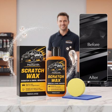 Kratzerentferner für Autos, zur schnellen Reparatur und Ausbesserung kleinerer Kratzer – 100 g + Tuch + Schwamm -- DTEKGAZ (1/5)