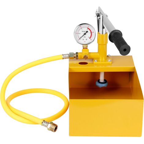 Pompe d'essai hydrostatique, max 25 bar/362 PSI, kit manuel avec manomètre, réservoir 1,4 gal, tuyau de 3 pieds avec connecteur externe de 1/2 pouce pour canalisation (1/5)