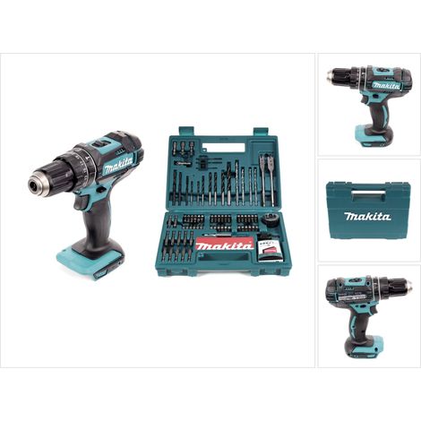 Makita DHP 482 Z Akku Schlagbohrschrauber 18V 62Nm Solo + Makita Bit & Bohrer-Set 100-teilig