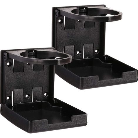 2 Pack Auto Getrnkehalter Universal Einstellbare Klappbecher Dosenhalter Flaschenhalter Becherhalter for Auto LKW Boot Van Home Kunststoff, Noir (1/5)