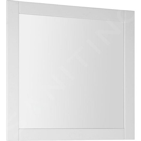 Miroir avec cadre FAVOLO 80x80cm, blanc mat (1/5)