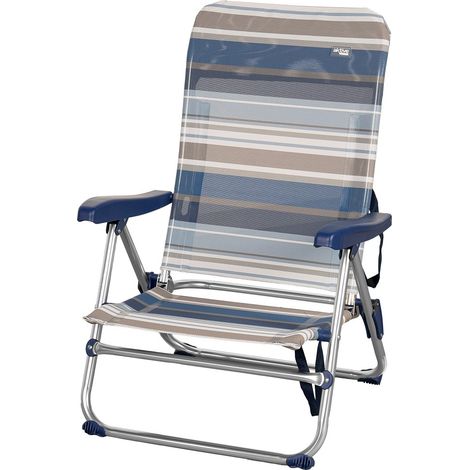 Aktive 62601 Silla de playa azul y gris cómoda (1/5)
