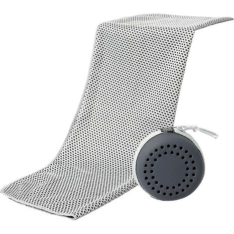 Serviette rafraîchissante pour le cou et le visage, douce et respirante, idéale pour le sport, séchage rapide, absorbant la transpiration et rafraîchissante pour le yoga, SportGrey (1/5)