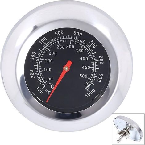 Thermomètre de barbecue, ustensiles de barbecue en acier inoxydable, thermomètre de barbecue avec affichage de la température de 50 à 500 °C, de 100 à 1000 °C (Type C 500 °C) (1/5)