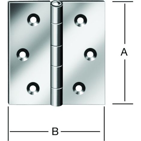 VORMANN Tür-Scharnier kantig B25xH25mm,gerollt verzinkt (1/2)