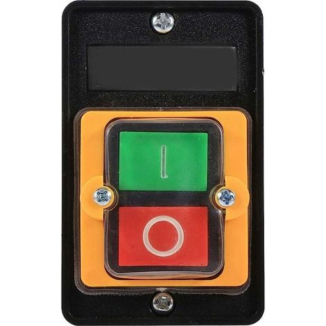 Interrupteur Bouton Poussoir - Verrouillage Marche Arrêt Étanche IP65 - Pour Machines Bois Métal Industrielles - 10 A 380 V - 1 Pièce (1/5)