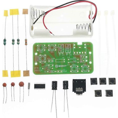 Kit de montage DIY d'un module récepteur radio stéréo FM réglable 76-108 MHz sans fil - Production électronique DIY (1/5)