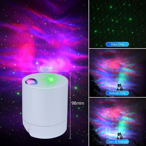 Sternenhimmel-Projektor, Ozeanwellen-Galaxie-Licht mit Fernbedienung, Nebel für Kinderzimmer mit einstellbarer Geschwindigkeit und Helligkeit, Sternenprojektor, LED-Sternenprojektorlampe (1/4)