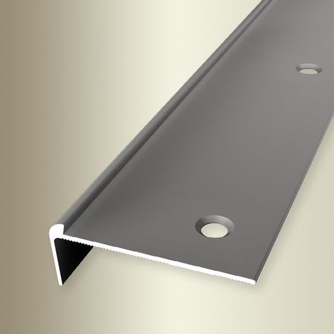 PROVISTON Treppenkantenprofil Breite: 48 mm Höhe: 3 mm Länge: 1000 mm Aluminium eloxiert Edelstahl Versenkt Gebohrt (1/5)