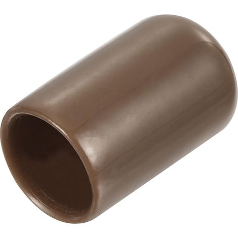 25pcs Embouts en Caoutchouc, 12 mm ID Vis Filetage Protecteur en PVC Embouts de Protection Flexible pour Tube Métallique, Câbles, Fils, Tige, Écrou et Cache Boulon, Brun (1/5)