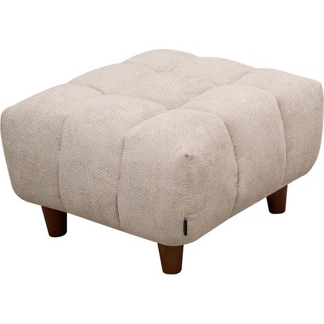 Pouf "Matignon" para sofá recto - 70 x 70 x 46 cm - Beige