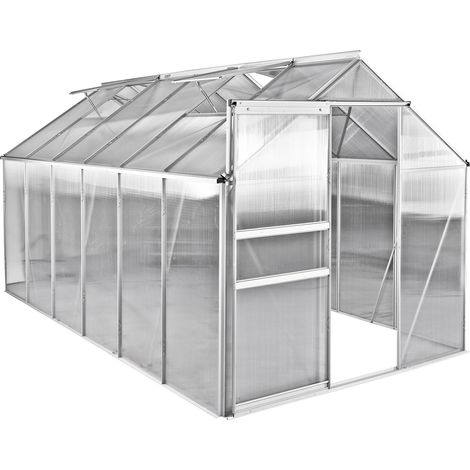 Premium Aluminium Gewächshaus Midi 6 Treibhaus Pflanzhaus Tomatenhaus Frühbeet (1/5)