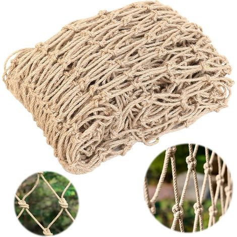 Filet pour Plantes Grimpantes, 1 m x 5 m, Naturel en Jute, Corde de Soutien Biodégradable (1/5)