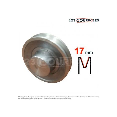 Poulie trapézoïdale aluminium moyeu plein SPB150/2ALU