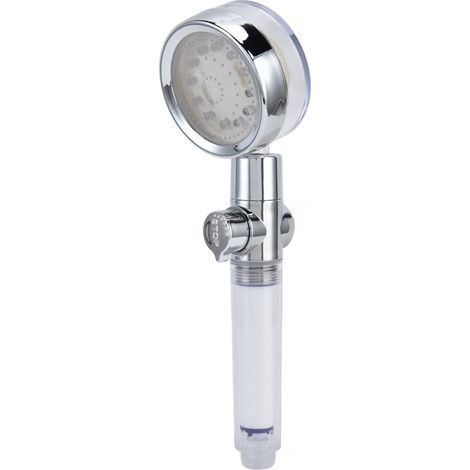 Pommeau de douche à main avec filtre LED coloré et contrôle hydraulique de la pression (1/5)