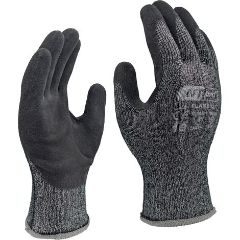 Gants de Travail Tricotes Polyamide/Coton Enduit Latex Paume - Protection Mecanique - Taille 10 - Sachet 10 Paires (1/2)