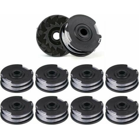 10pcs Bobines de Fil de Rechange pour Débroussailleuses Double Ligne, Longueur de 6 m x 1,6 mm, Convient pour les Modèles Bosch ART 30-36 LI, ART 30, ART 27 et ART 24 (1/4)