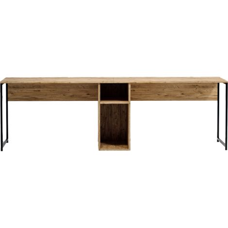 2-Personen-Schreibtisch aus Holz mit Nischen KILI