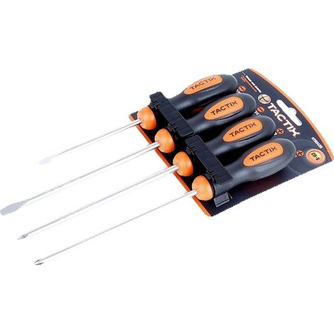 ORION91 Kit 4 Destornilladores Largos CRV Marca Donclaif