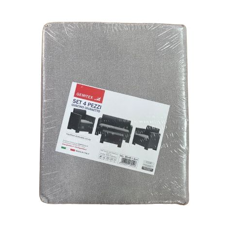 GEMITEX - SET4 CUSCINI DIVANETTO GRIGIO