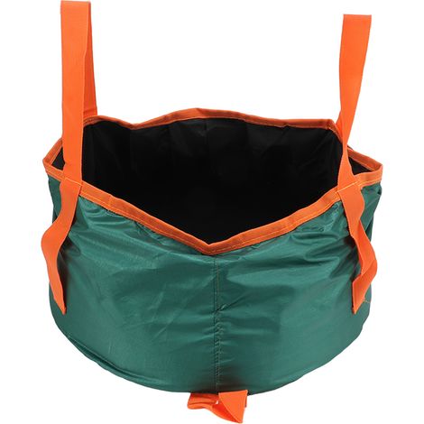 Seau pliable avec poignée - Bassin de lavage portable léger pour camping, randonnée, pêche - Noir et Vert