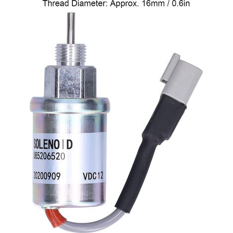 Électrovanne de coupure de carburant U85206520, interrupteur 12 V pour accessoire d'arrêt du générateur d'excavatrice (1/5)