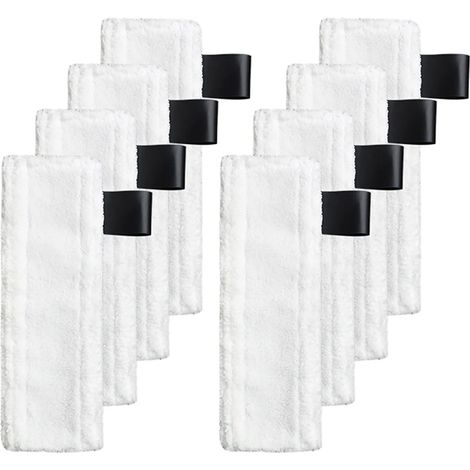 Filiyano-Lot de 8 chiffons en microfibre compatibles avec les embouts de sol des nettoyeurs vapeur Kärcher EasyFix SC 2, SC 3, SC 4 et SC 5 (1/5)