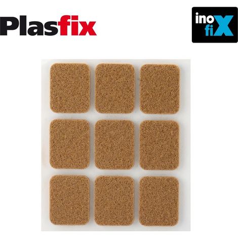 Confezione da 9 feltri adesivi sintetici marroni 29x23mm Plasfix INOFIX