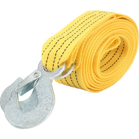Câble de remorquage 4m 3T avec crochets en acier, haute résistance polypropylène pour véhicules d'urgence et camions