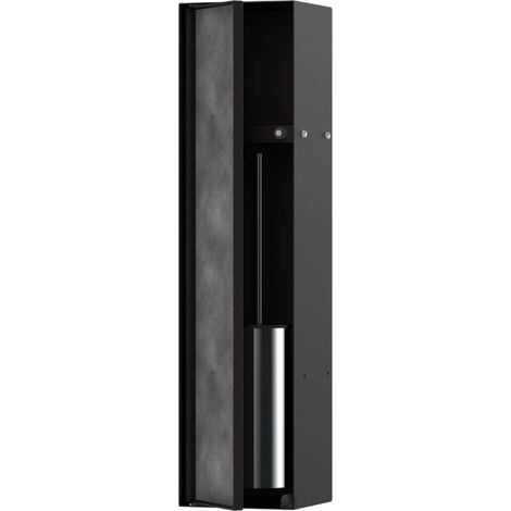 Hansgrohe XtraStoris Rock - Portascopino WC da incasso, con ripiano, nero opaco 56060670 (1/2)