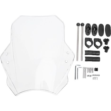 Pare-brise de Moto en Plastique ABS Transparent, Déflecteur de Vent de Pare-brise Avant Réglable, Pièce de Rechange pour Support de Guidon de Conception Aérodynamique (1/5)