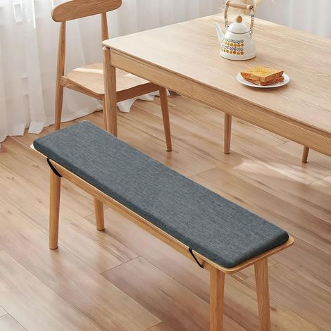 Coussin de banc d'extérieur 100 x 40 x 5 cm, coussin de banc en mousse de 5 cm d'épaisseur, lavable et antidérapant, coussin de banc de jardin pour intérieur et extérieur, vert gazon (gris (1/5)