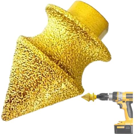 Pour L Ebavurage Outil avec Filetage M10  Mèche à Chanfrein Pour La Meuleuse Le Trou Le Béton Le Carrelage Le Marbre Le Métal La Réparation La Menuiserie (1/5)