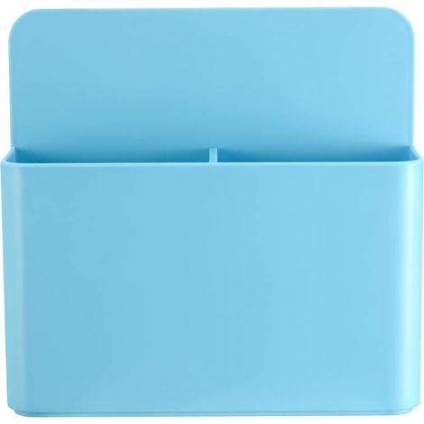 Porte-stylo magnétique bleu avec éponge, compatible tableau blanc/noir magnétique et porte de réfrigérateur, support mural, 1 pièce