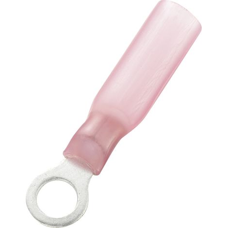 TRU COMPONENTS 739250 Ringkabelschuh mit Schrumpfschlauch Querschnitt (max.)=1.50 mm² Loch-Ø=6.3 mm