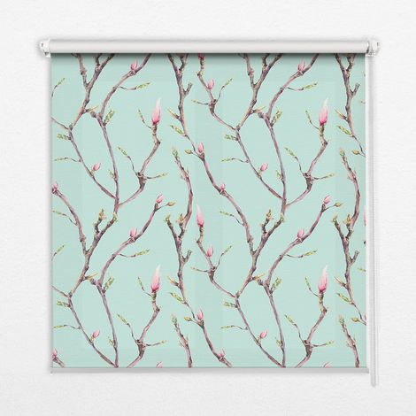 Tenda a Rullo Interna per Finestra - Tenda Filtrante Luce - Tenda Privacy - Tenda Decorativa Rettangolare - Rullo per Interni - (150 cm x 140 cm) - Rami