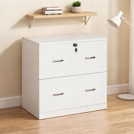 Meuble de rangement de bureau blanco 77 x 42 x 72 cm (1/5)