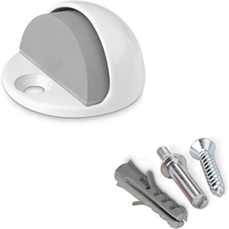 Fermaporta in metallo bianco a vite INOFIX blister