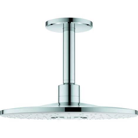 Set doccia RAINSHOWER SMARTACTIVE GROHE 26477LS0 testa Ø31 cm + braccio plafoniera - 2 getti - bianco (1/3)