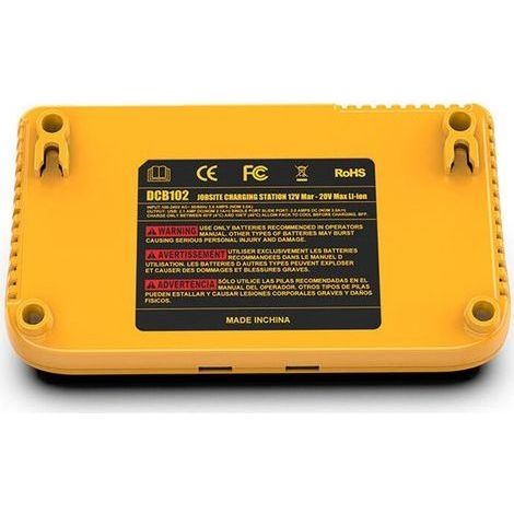 Geeignet für das Dewalt 12V/20V Lithium-Akkuladegerät für Elektrowerkzeuge, DCB102 Schnellladegerät (1/3)