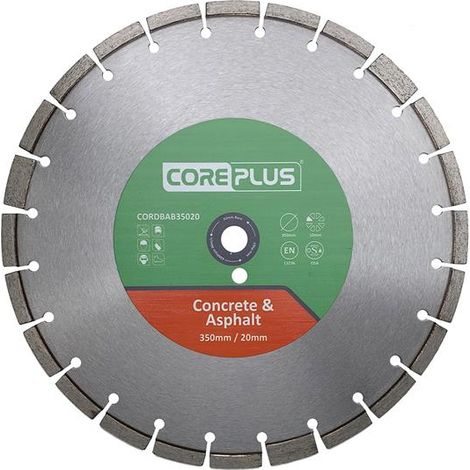 CorePlus Diamond Blade 350mm for Concrete & Asphalt Cutting
