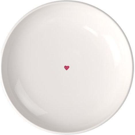 assiette, dimensions : env. 16 x 16 x 3 cm, blanc avec décor aquarellé rouge, lave-vaisselle et four à micro-ondes, motif cœur, assiette, porcelaine (1/5)