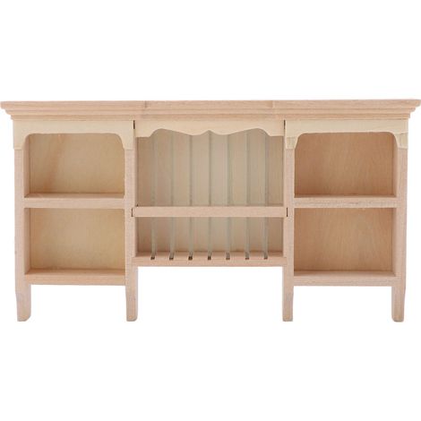 Armoire Murale Miniature 1/12 pour Maison de Poupée, Étagère en Bois Artisanale Peinte à la Main (1/5)