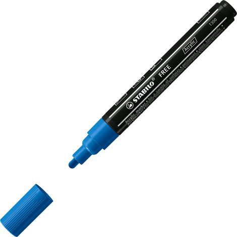 ROTUL.STABILO ACRYLIC FREE T300 AZUL - Pack de 5 unidades