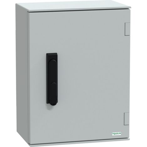 Coffret mural Schneider Electric Thalassa PLM en Fibre de verre renforcé en polyester Gris RAL 7035, IK10, IP66 ( Prix pour 1 ) (1/3)